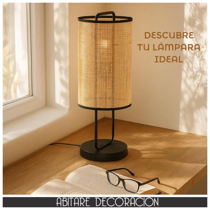 lámpara sobremesa diseño elegante salón dormitorio