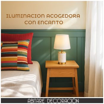 lámpara de noche mármol blanco diseño moderno