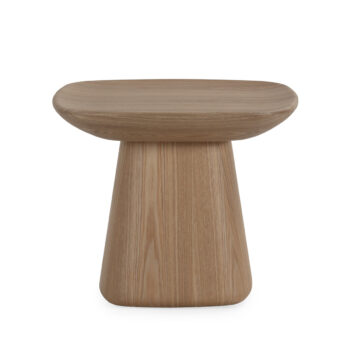 mesa auxiliar moderna de madera de nogal