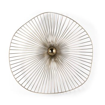 Escultura 59x11x60 Metal Dorado