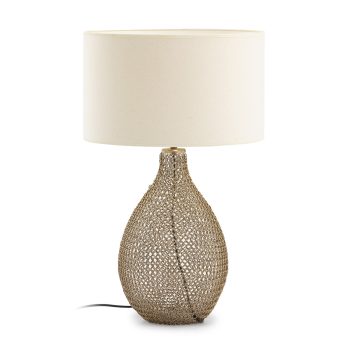 lámpara sobremesa diseño dorado