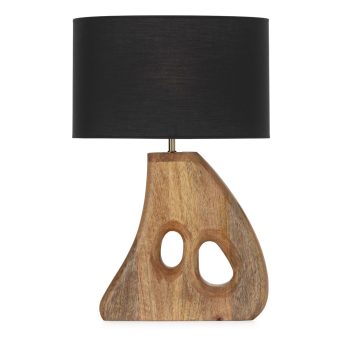 Lámpara de Sobremesa sin pantalla 32x8x42,5 Madera de Mango -- Natural/Dorado