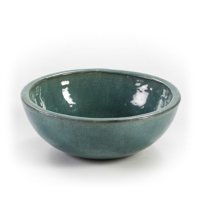 bowl decorativo gres turquesa