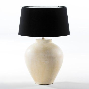 lampara terracota crema 45x45x55