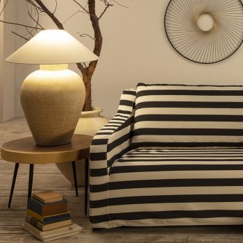 lampara sobremesa terracota crema