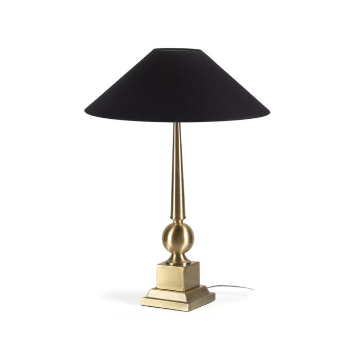 lampara de mesa dorada