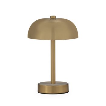 LAMPARA SOBREMESA 16x16x24 METAL DORADO-CON BATERIA RECARGABLE