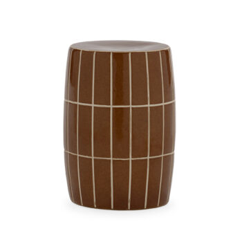 taburete de cerámica marrón decorativo moderno