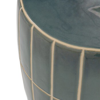 taburete cerámico azul claro moderno