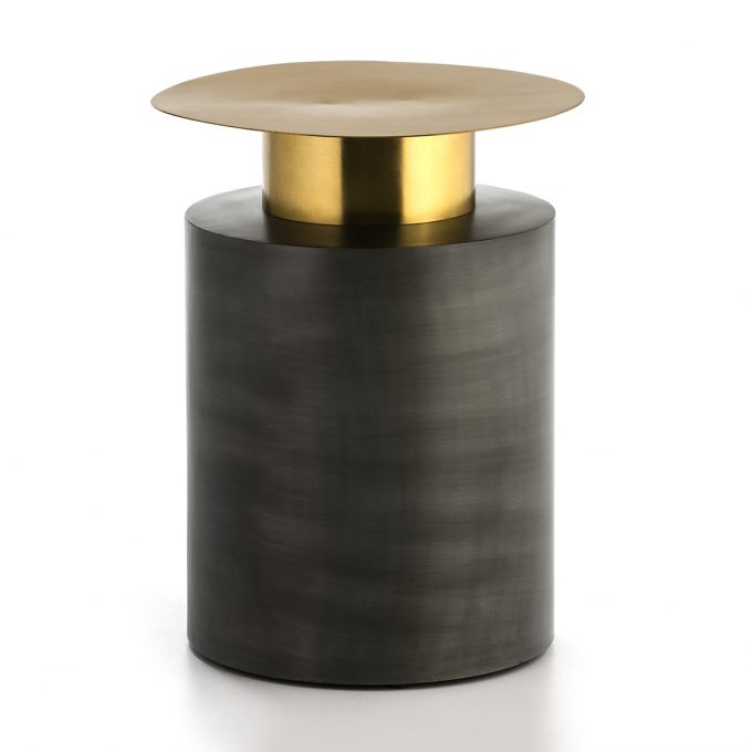 MESA AUXILIAR 40x40x52 METAL DORADO-ZINC