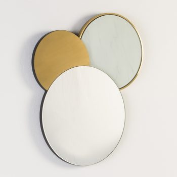 espejo mármol metal dorado