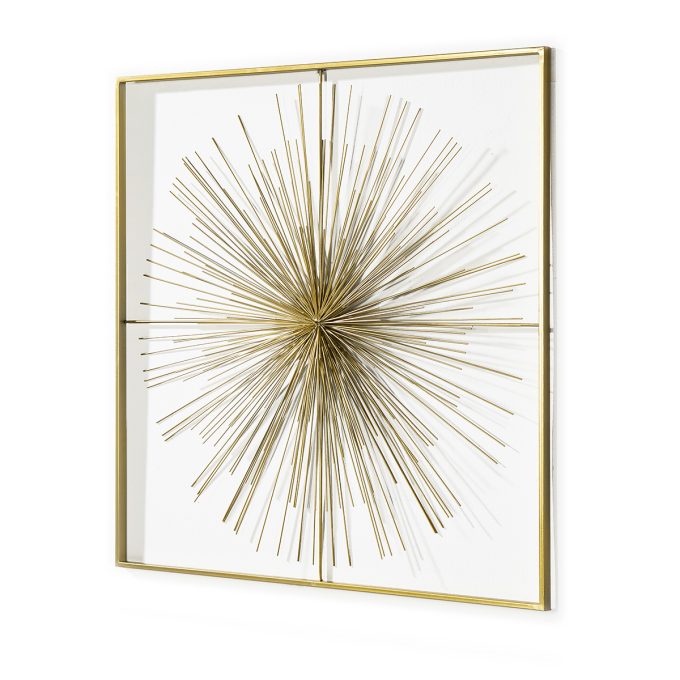 Escultura 90x7x90 Metal Dorado