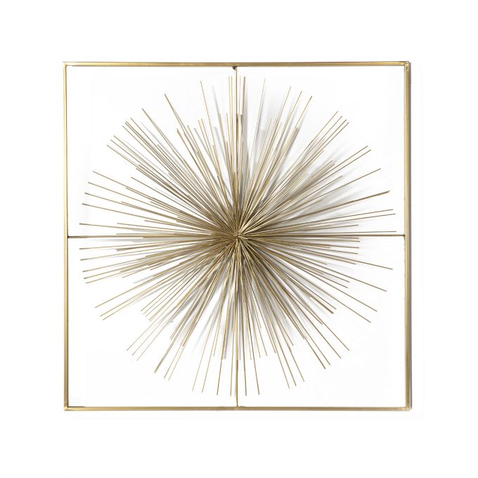 Escultura 90x7x90 Metal Dorado
