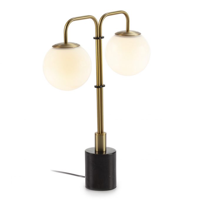 lampara mesa diseño metal dorado