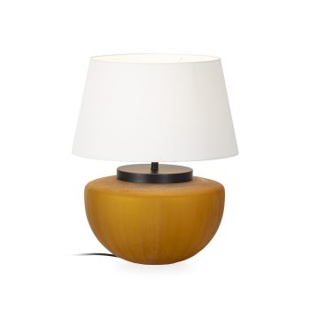 lámpara de sobremesa artesanal cristal tallado