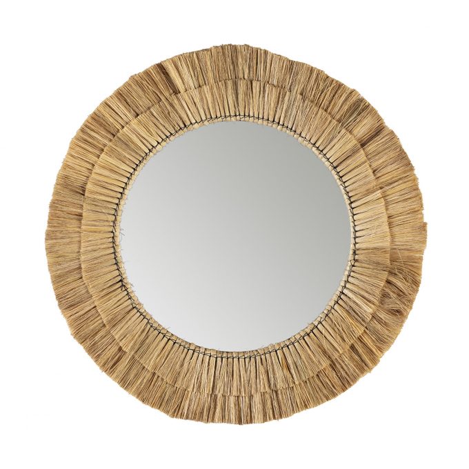 espejo circular hierba marina