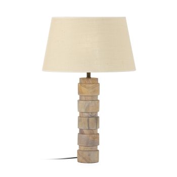 lámpara sobremesa mármol travertino metal dorado