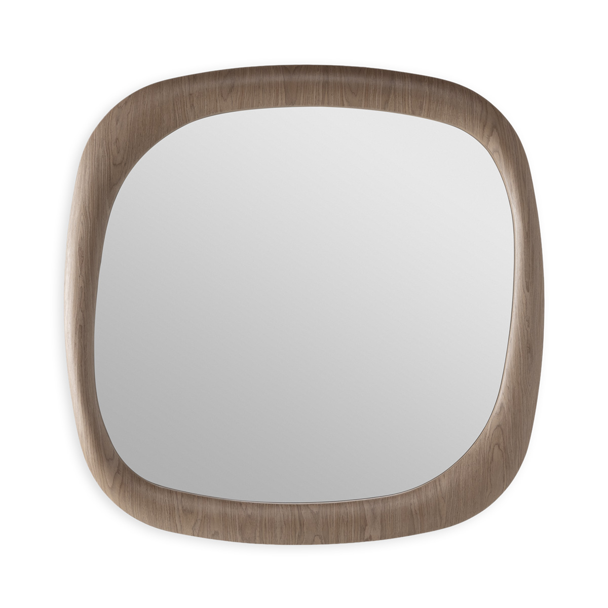 Espejo cuadrado marrón 120x120