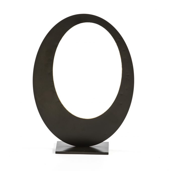 Figura 34x12x45 Metal Dorado-Gris