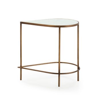 mesa auxiliar metal mármol