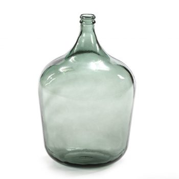 Jarrón cristal verde vintage