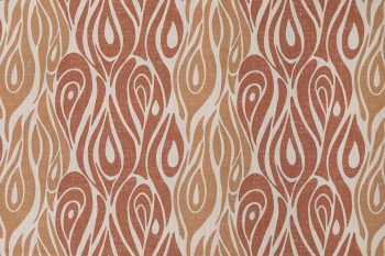 Detalle de la tela roja para decoración en estilo costero