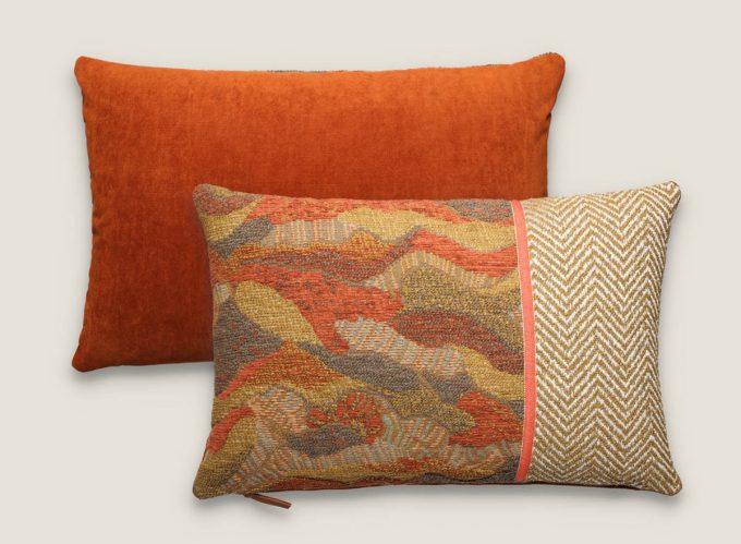 cojin decorativo naranja y espiga 60x40 salones y dormitorios