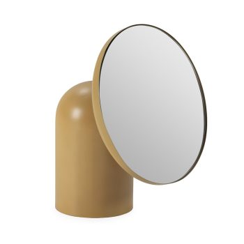 espejo hierro mostaza para tocador – estilo contemporáneo