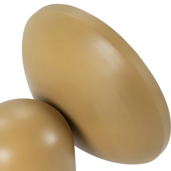 detalle de espejo metálico mostaza – diseño moderno