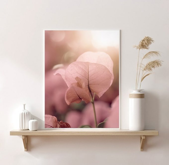 Foto en lienzo “Hojas Rosas”. Fotografía artística fine art floral