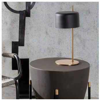 lámpara decorativa dorada y negra diseño contemporáneo