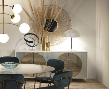 lampara de sobremesa moderna de metal blanco