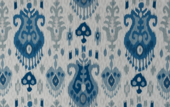 Tela estilo Ikat azul 100% algodón