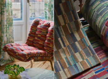 tela jacquard disño geométrico para tapizar